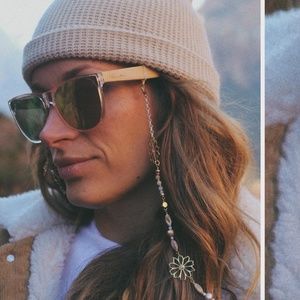 "Electric Daisy"🌼⚡️ Amazonite + Pearl  Sunglasses / Eyeglasses Chain